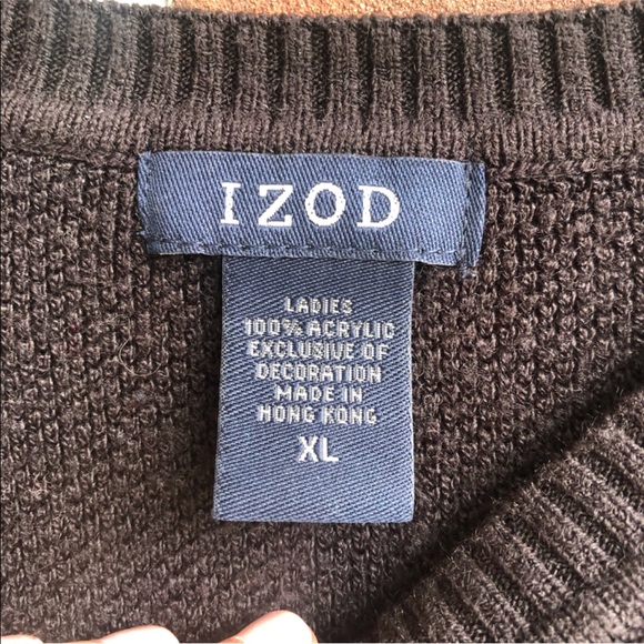 Izod Crewneck sweater black xl - Picture 2 of 4